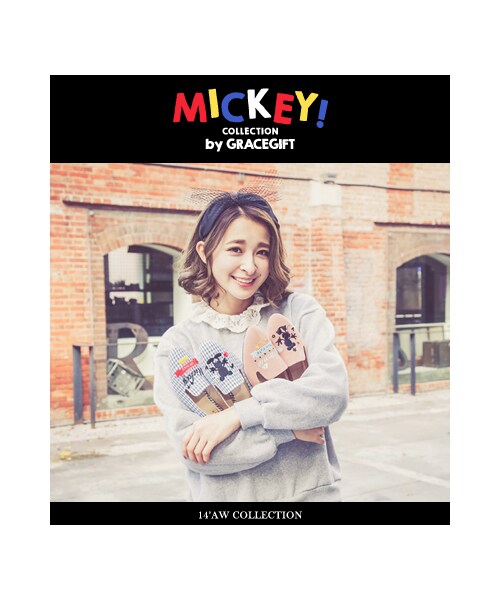 gracegift（グレースギフト）の「米奇電繡金跟樂福鞋（シューズ・レディース・深灰/藍格/深藍・35/36/37/38/39/40/41）」の18枚目の写真