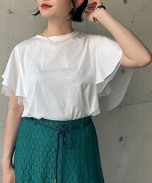 Chez toi | チュール使いフレア袖プルオーバー(Tシャツ/カットソー)