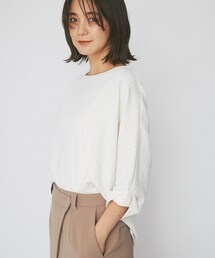 RIVE DROITE（リヴドロワ）の「予約【華やかさのある細ストライプ】ストライプターンバックブラウス（シャツ/ブラウス）」