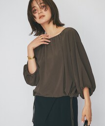 RIVE DROITE（リヴドロワ）の「予約【ドライでシボ感のある素材が魅力】ヨーリューパフスリーブ２WAYブラウス（シャツ/ブラウス）」