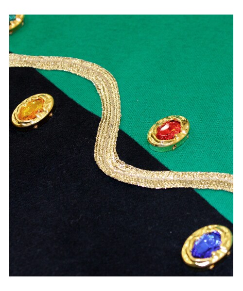 ANAP（アナップ）の「ビジュー×テープデザイン裏起毛スウェットプルオーバー（トップス・レディース・オフホワイト/グリーン/ブルー・one size）」の11枚目の写真