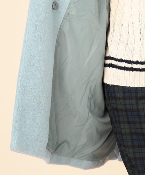 RAY CASSIN（レイカズン）の「シャギーチェスターコート（ジャケット/アウター・レディース・ブラック/ブルー/サックス/オフシロ・FREE）」の9枚目の写真