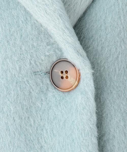 RAY CASSIN（レイカズン）の「シャギーチェスターコート（ジャケット/アウター・レディース・ブラック/ブルー/サックス/オフシロ・FREE）」の8枚目の写真