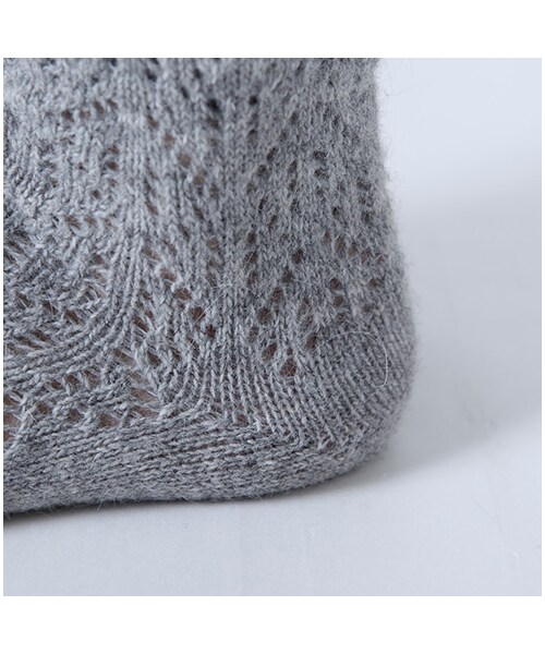 靴下屋（クツシタヤ）の「紡毛イルマックショートソックス（ソックス・靴下・レディース・オフホワイト/クロ/グレーモク/チャコールモク/キャメル/ベージュモク/ダークレッド/オレンジ/モスグリーン/ピーコックグリーン/コン/ピーコックブルー・22.0～24.0cm）」の18枚目の写真