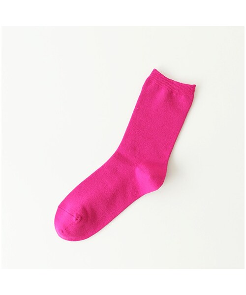 靴下屋（クツシタヤ）の「ウール無地ソックス（ソックス・靴下・レディース・オフホワイト/キナリ/クロ/グレーモク/チャコールモク/ベージュモク/ベリーピンク/アカ/エンジ/カラシ/オリーブ/カーキ/ブルー・22.0～24.0cm）」の9枚目の写真