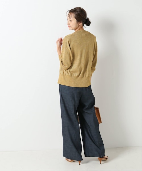 近年モデル✨IENA イエナ ラメ春ニット 半袖 グレー ゆったり