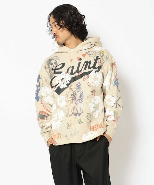 SAINT MICHAEL GREENAFFITTI HOODIE