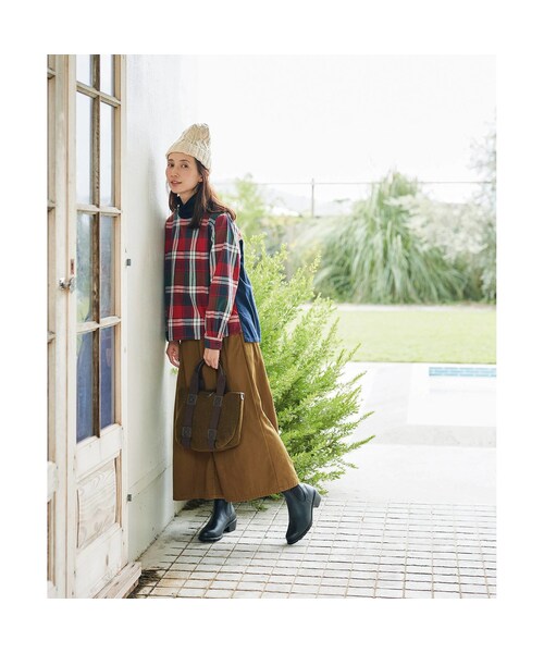 サニークラウズ　赤いチェックのワンピースとベスト2点セット Sunny clouds（サニークラウズ）の「サニークラウズ ponさんの