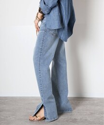 ★こはく★DeuxiemeClasse SURT スリットデニムパンツM DeuxiemeClasse SURT/サート スリットデニムパンツ