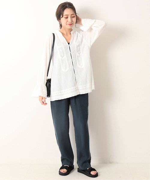 【SPICKANDSPAN】22051200802020 ビンテージレースオーバーブルーズ長袖ブラウス Spick & Span - 【SPICKANDSPAN】22051200802020 ビンテージレース