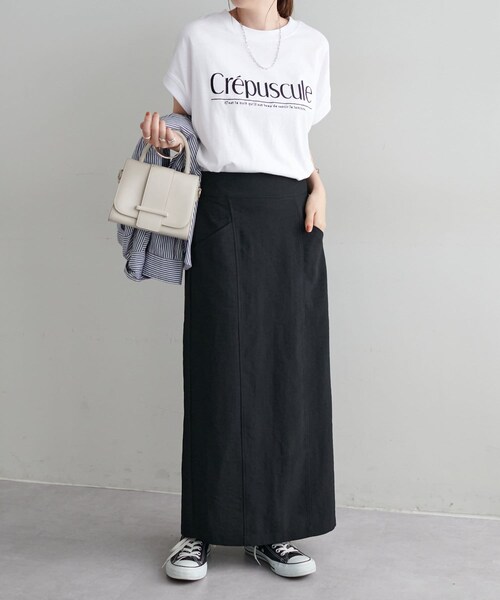 リネン　切り替えスカート URBAN RESEARCH DOORS（アーバンリサーチドアーズ）の「リネン