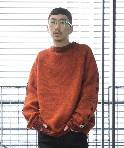 Concho knit pullover