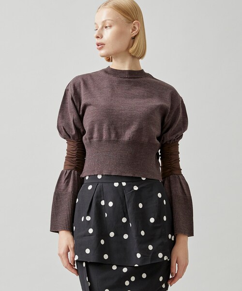 ニット/セーター AKIRANAKA  / BACK leather knit Po AKIRANAKA back leather knit pullover – COLDBECK ONLINE