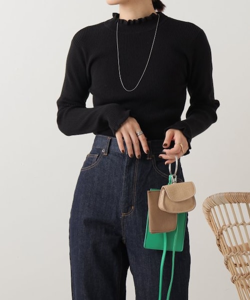 frames RAY CASSIN（フレームスレイカズン）の「リングハンドルマルチショルダー（バッグ・レディース・クロ/グリーン/キナリ・FREE）」の4枚目の写真