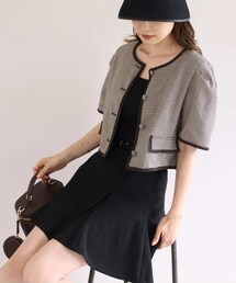 one after another NICE CLAUP | クルー襟半袖ジャケット(テーラードジャケット)