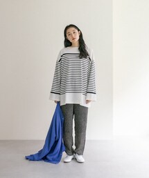 PUAL CE CIN | 【Du noir】ドット柄パンツ(その他パンツ)