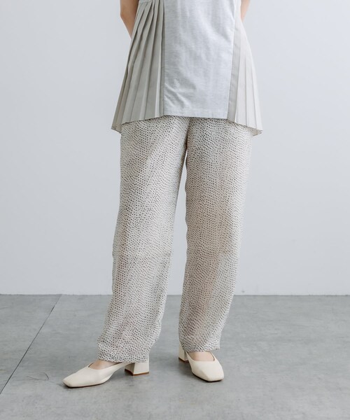 PUAL CE CIN（ピュアルセシン）の「【Du noir】ドット柄パンツ（その他パンツ・レディース・アイボリー/ブラック・FREE）」の2枚目の写真