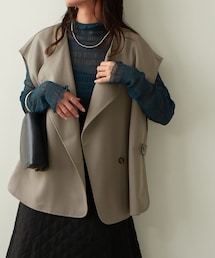 natural couture（ナチュラルクチュール）の「2022AWアイテム/ウールライク2WAYベスト（ブルゾン・レディース）」
