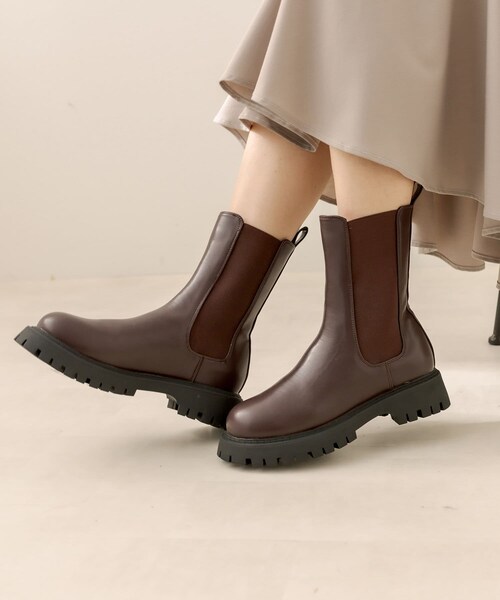 激安ブランド OLIVE des OLIVE（オリーブデオリーブ）の「タンク底サイドゴア 靴