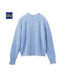 GU | （GU）フェザ−ハイネックセーター（長袖）(トップス)