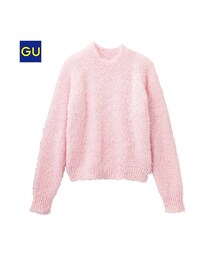 GU | （GU）フェザ−ハイネックセーター（長袖）(トップス)