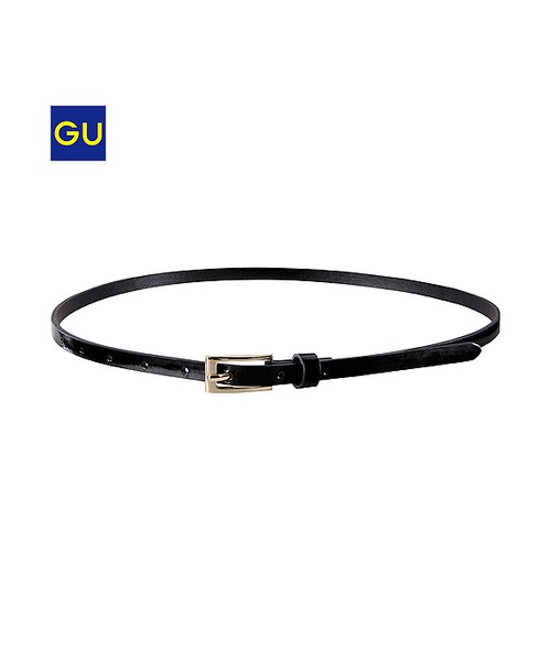 GU（ジーユー）の「（GU）ＷＯＭＥＮエナメルカラーナローベルト（WOMEN ⁄ ベルト・サスペンダー・レディース・RED/BLACK・-）」の2枚目の写真