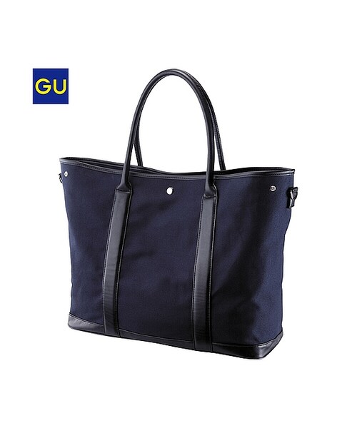GU（ジーユー）の「（GU）２ＷＡＹトートバッグ（MEN ⁄ バッグ・メンズ・BLACK/NATURAL/NAVY・-）」の2枚目の写真