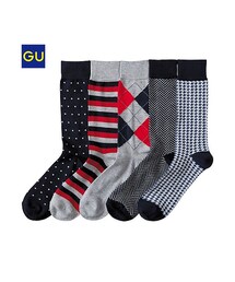 GU | （GU）レギュラーソックス（５足組）Ａ(レッグウェア)