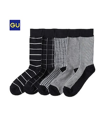 GU | （GU）レギュラーソックス（５足組）Ｂ(レッグウェア)