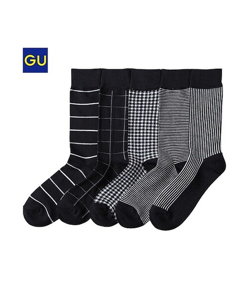 GU（ジーユー）の「（GU）レギュラーソックス（５足組）Ｂ（MEN ⁄ ソックス・レギンス・メンズ・82/80/81・-）」の2枚目の写真