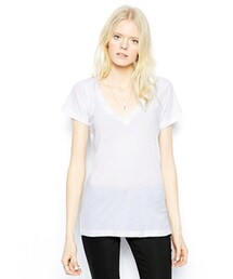 LNA | LNA LnA Deep V Neck T-Shirt - White(Tシャツ/カットソー)