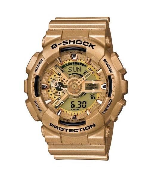 G-SHOCK（ジーショック）の「G-Shock 'X-Large Big Combi' Watch, 55mm x 51mm（アナログ腕時計・レディース・Gold）」の2枚目の写真
