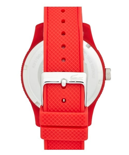 LACOSTE（ラコステ）の「Lacoste Round Silicone Strap Watch, 43mm（アナログ腕時計・メンズ・Red）」の2枚目の写真