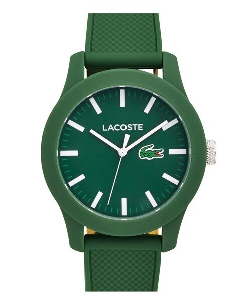 LACOSTE（ラコステ）の「Lacoste Round Silicone Strap Watch, 43mm（アナログ腕時計・メンズ・Green）」の2枚目の写真