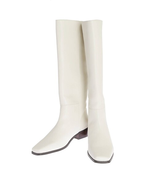 Ungrid(アングリッド)の「スクエアトゥロングブーツ(その他シューズ・アイボリー/ブラック・L/M/S)」の15枚目の写真
