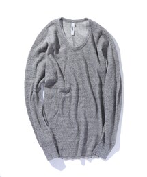 ATTACHMENT | 20/-ワッフルUネックL/S(トップス)