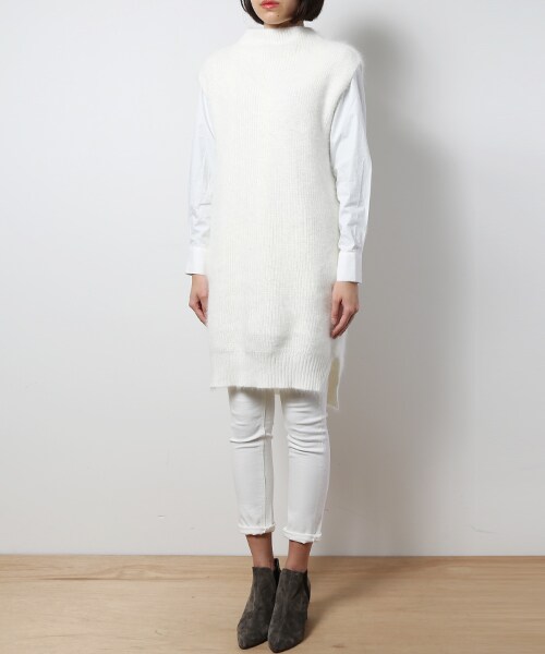 CINOH（チノ）の「ノースリーブボトルネックプルオーバー WHT（その他・レディース・WHT/BLK・38）」の8枚目の写真