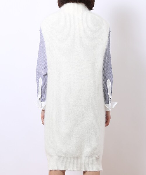 CINOH（チノ）の「ノースリーブボトルネックプルオーバー WHT（その他・レディース・WHT/BLK・38）」の4枚目の写真