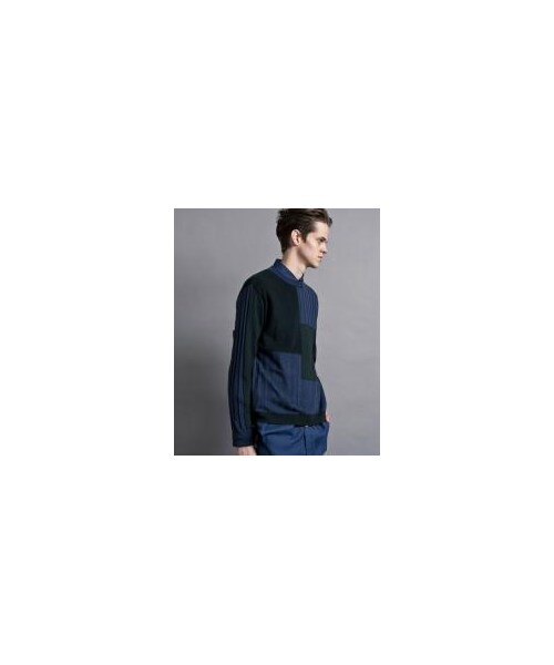 DISCOVERED（ディスカバード）の「PATTERN KNIT（トップス・メンズ・GRY/NVY・1/2）」の3枚目の写真