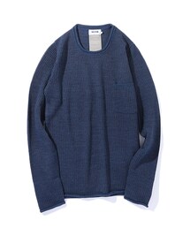 FACTOTUM | リブ編みニット クループルオーバー(トップス)