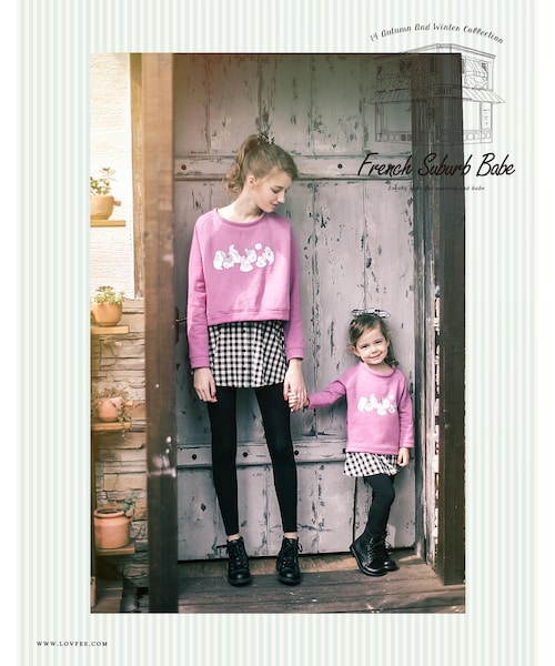 LOVFEE（ラッフィ）の「La petite 七個小矮人寬短版刷毛上衣（トップス・レディース・麻灰/紫・S/M/L）」の9枚目の写真