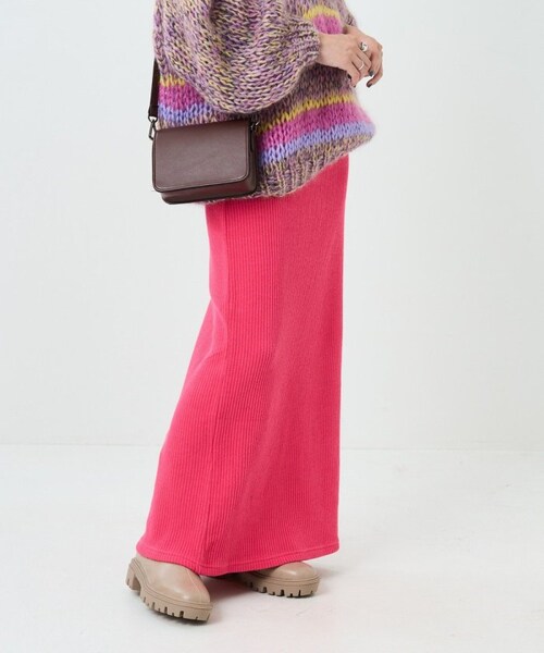 FREAK'S STORE（フリークスストア）の「カラーリブスカート（スカート・ナチュラル/ブラック/ピンク/オレンジ・FREE）」の18枚目の写真