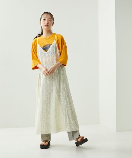 FREAK'S STORE（フリークスストア）の「2WAYレースワンピース（ワンピース/ドレス・オフホワイト/ブラック・FREE）」の6枚目の写真