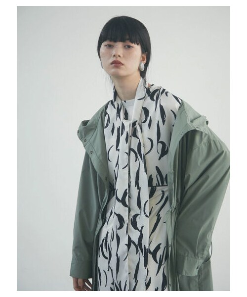 Green　Parks（グリーンパークス）の「【予約】armonia.ペチ付きウエスト紐柄ワンピース（ワンピース/ドレス・オフホワイト/ブラック・F）」の16枚目の写真