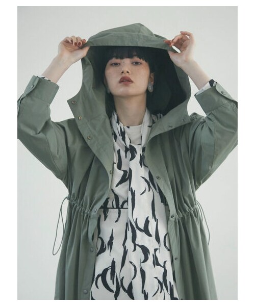 Green　Parks（グリーンパークス）の「【予約】armonia.ペチ付きウエスト紐柄ワンピース（ワンピース/ドレス・オフホワイト/ブラック・F）」の17枚目の写真