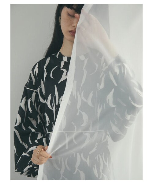 Green　Parks（グリーンパークス）の「【予約】armonia.ペチ付きウエスト紐柄ワンピース（ワンピース/ドレス・オフホワイト/ブラック・F）」の5枚目の写真