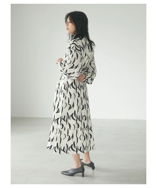 Green　Parks（グリーンパークス）の「【予約】armonia.ペチ付きウエスト紐柄ワンピース（ワンピース/ドレス・オフホワイト/ブラック・F）」の20枚目の写真