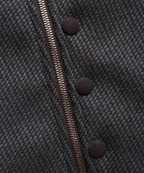 SHAREEF（シャリーフ）の「STUDIOUS限定 【men's FUDGE掲載】DOBBY MELTON STADIUM JKT（ジャケット/アウター・メンズ・GRN/NVY・1/2）」の8枚目の写真