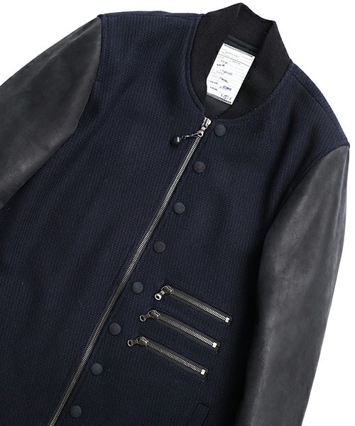 SHAREEF（シャリーフ）の「DOBBY MELTON LONG STADIUM JACKET