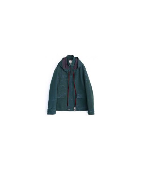 SHAREEF（シャリーフ）の「GROSGRAIN JQ HUUDED BLOUSON（ジャケット/アウター・メンズ・YLW/GRN/BLK・1/2）」の2枚目の写真